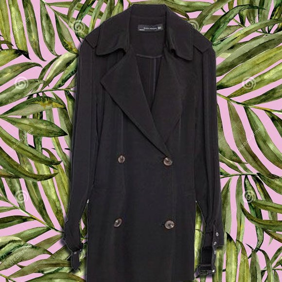 zara flowy trench
